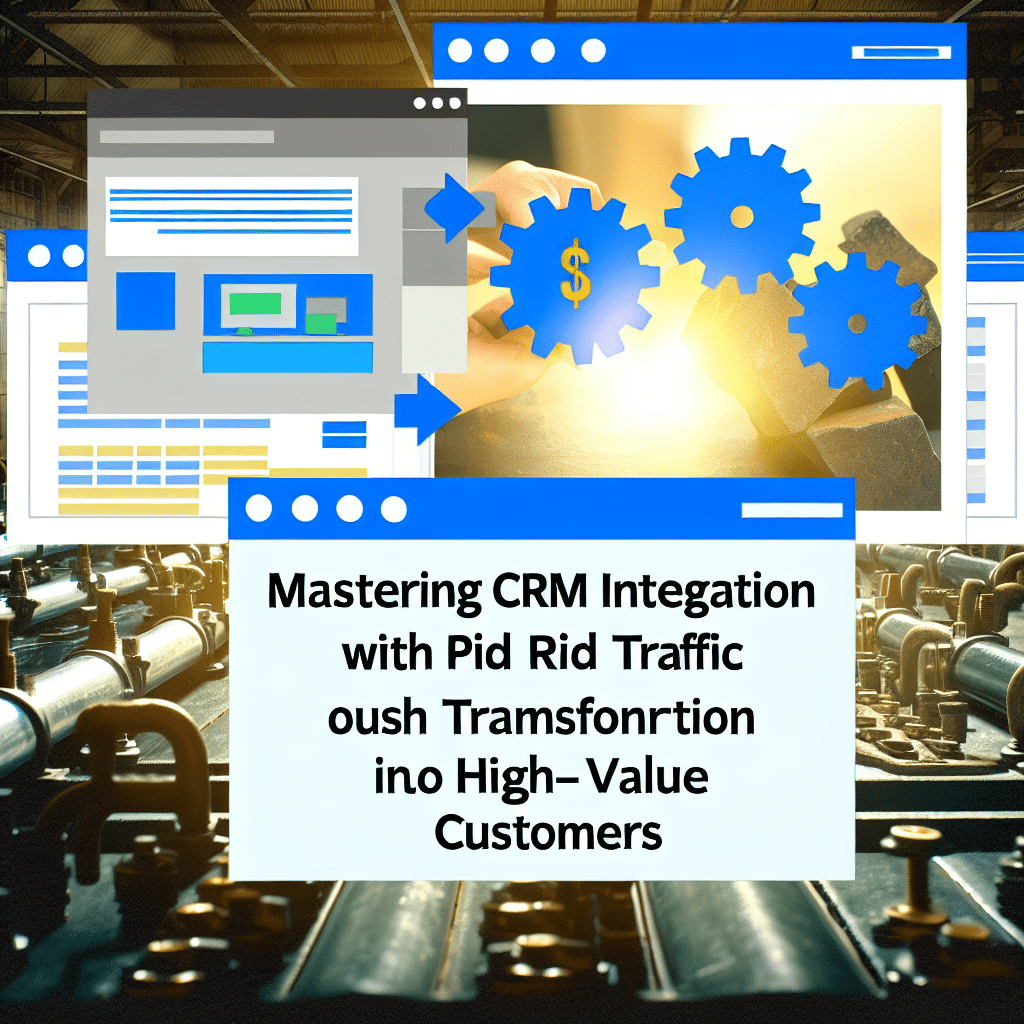 CRM, integração, tráfego pago, Google Ads, leads, conversão, sincronização, públicos personalizados, tracking, tag manager, otimização de campanha, dados de clientes, lead scoring, analytics, ROI