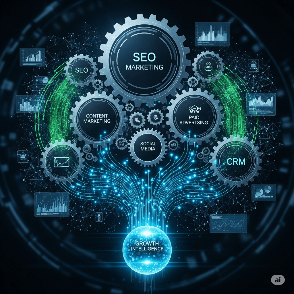 Empresas Inteligentes Estão Integrando Marketing Digital, Automação e Inteligência Artificial para Vender Mais e Escalar Mais Rápido