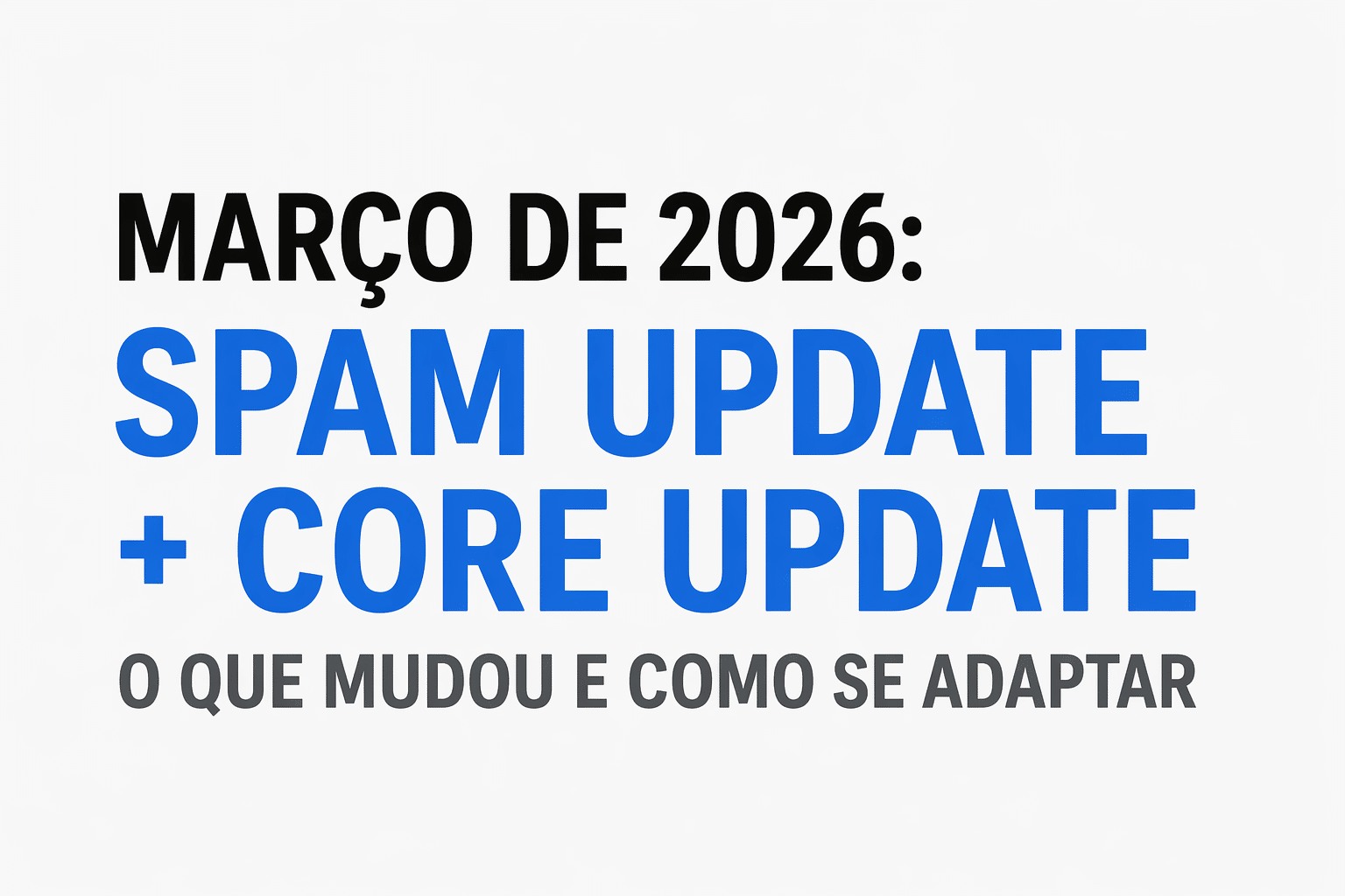 Mega Guia: Tudo sobre o Google Core e Spam Updates de Março de 2026